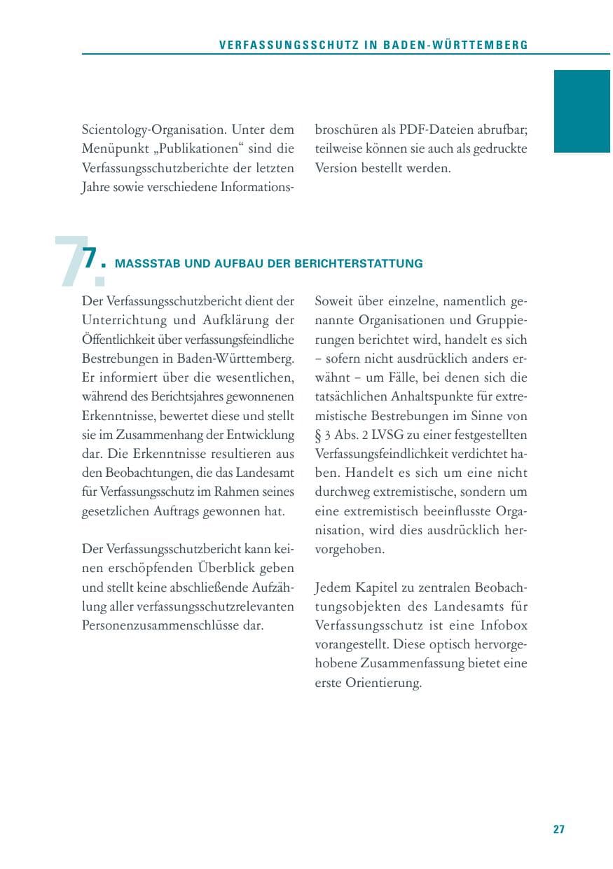 Seite 28 des Verfassungsschutzbericht 2011 Baden-Württemberg