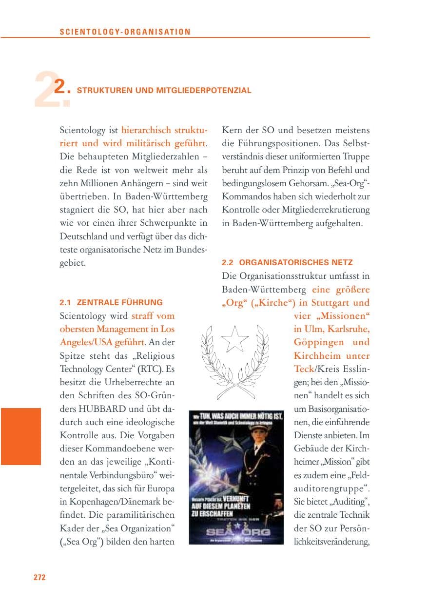 Seite 273 des Verfassungsschutzbericht 2011 Baden-Württemberg