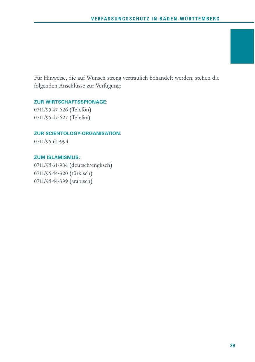 Seite 30 des Verfassungsschutzbericht 2011 Baden-Württemberg