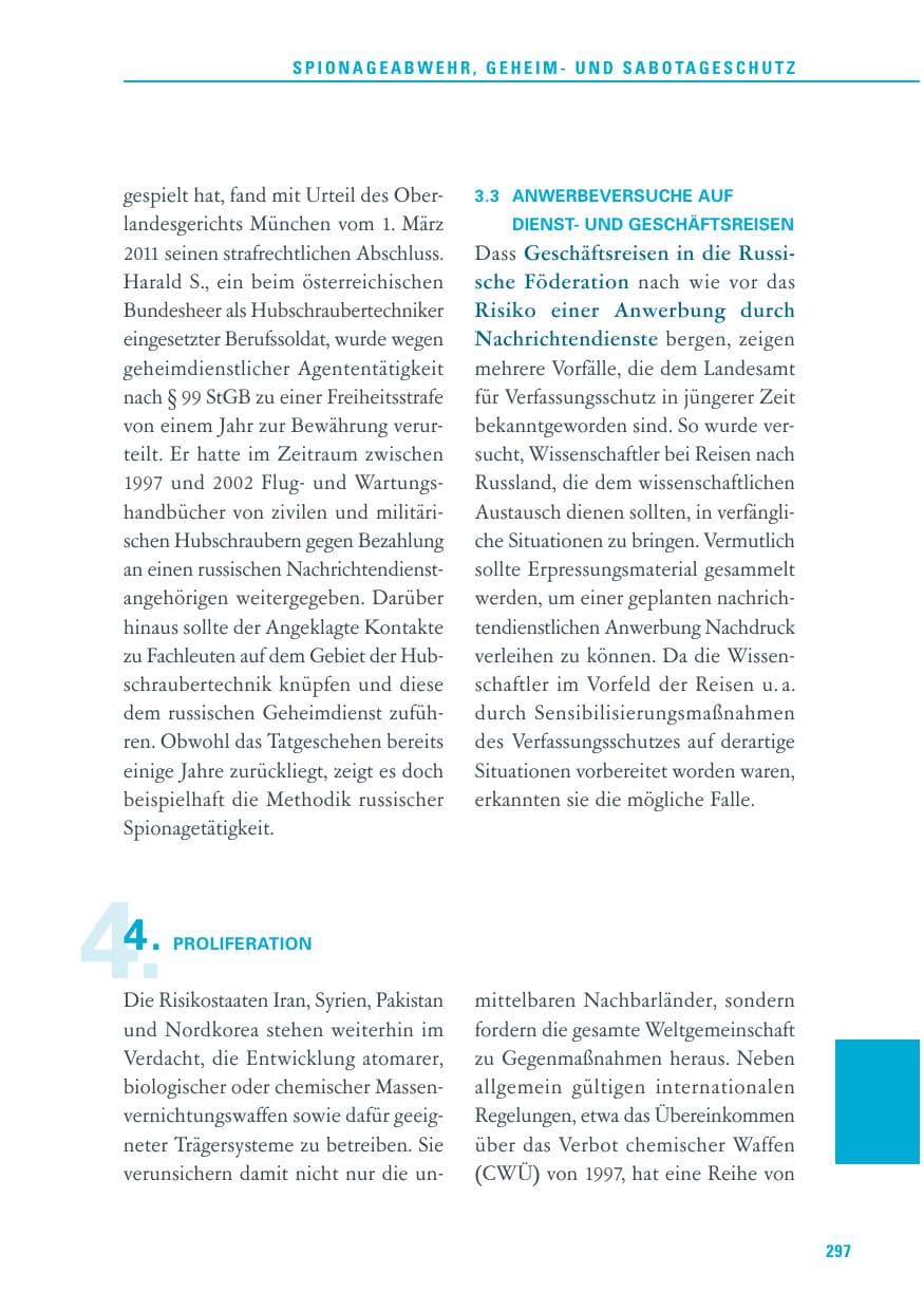 Seite 298 des Verfassungsschutzbericht 2011 Baden-Württemberg
