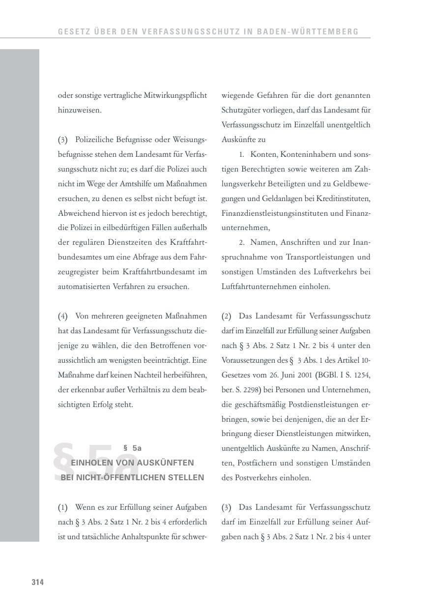 Seite 315 des Verfassungsschutzbericht 2011 Baden-Württemberg