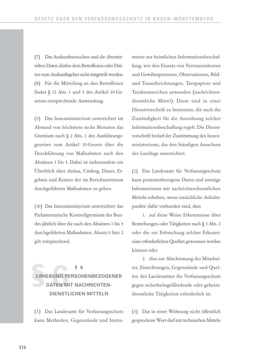 Seite 317 des Verfassungsschutzbericht 2011 Baden-Württemberg