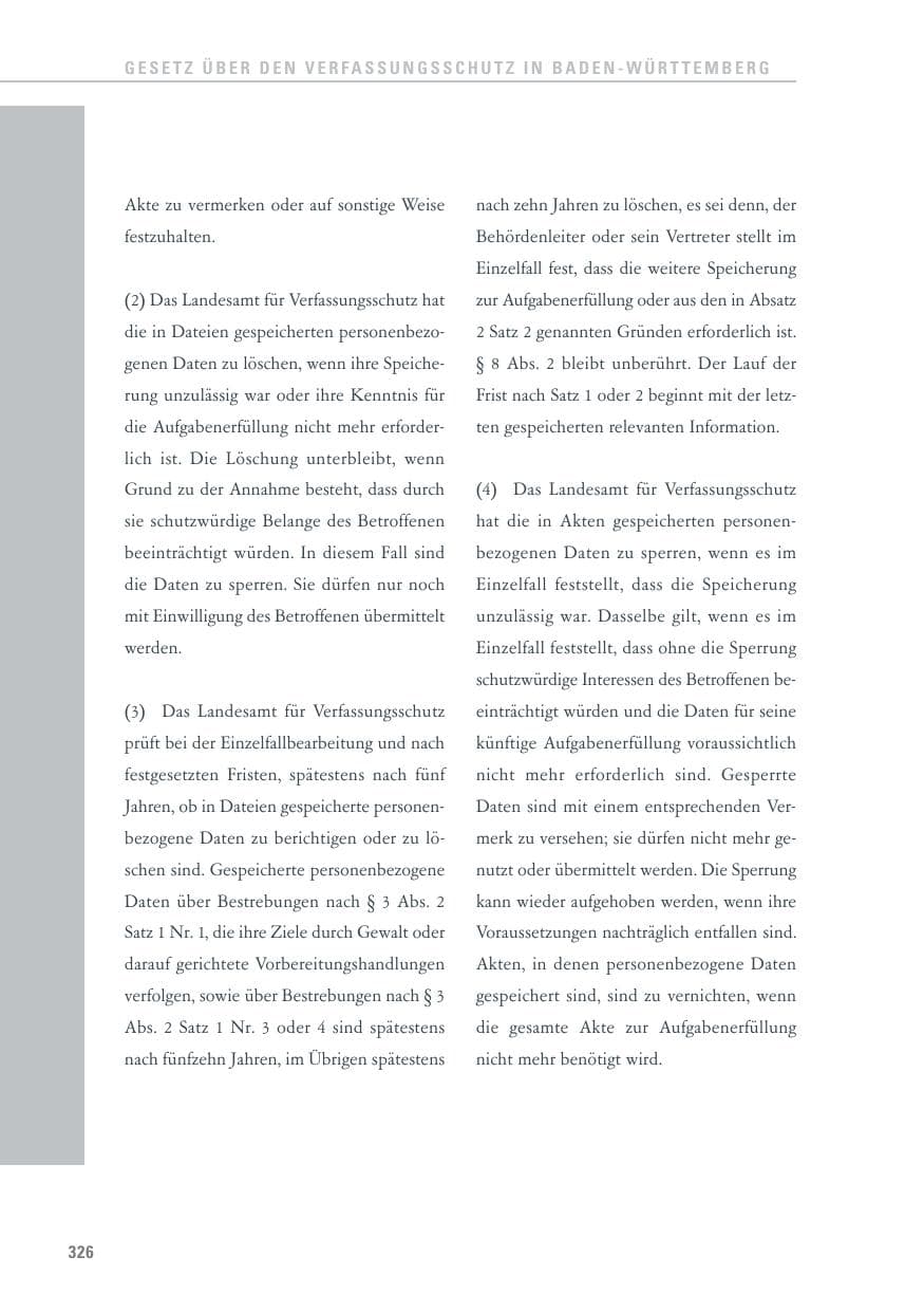 Seite 327 des Verfassungsschutzbericht 2011 Baden-Württemberg
