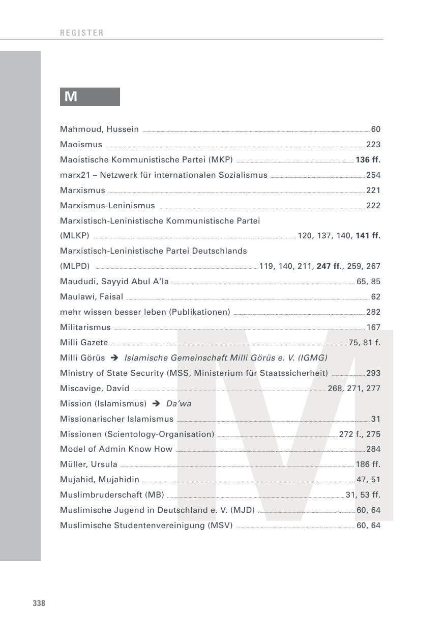Seite 339 des Verfassungsschutzbericht 2011 Baden-Württemberg