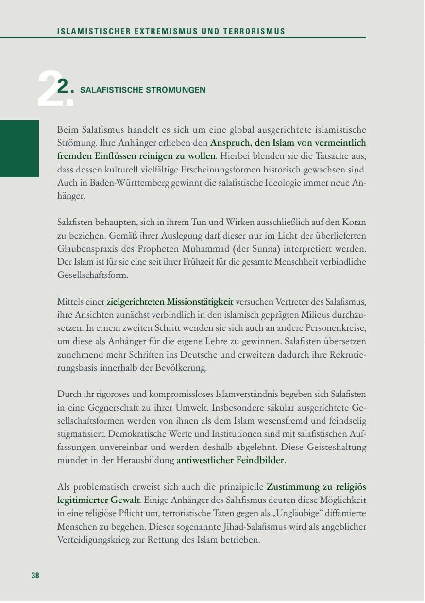 Seite 39 des Verfassungsschutzbericht 2011 Baden-Württemberg