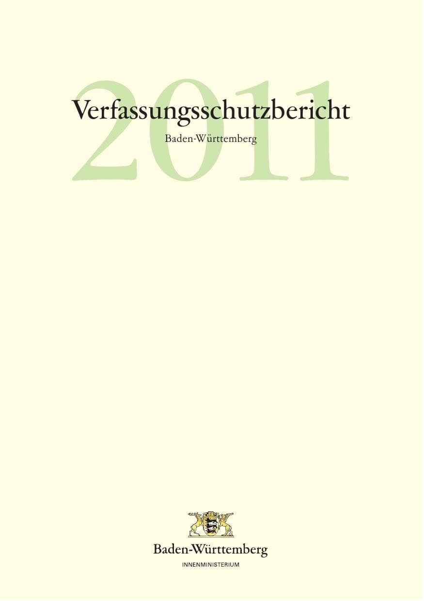 Seite 6 des Verfassungsschutzbericht 2011 Baden-Württemberg