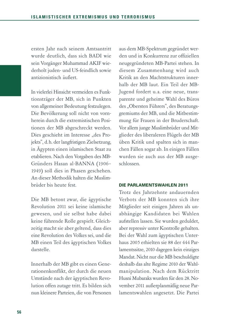 Seite 57 des Verfassungsschutzbericht 2011 Baden-Württemberg