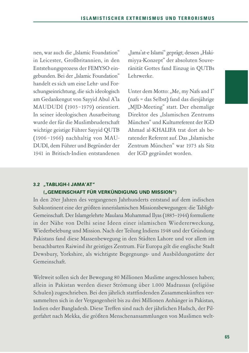 Seite 66 des Verfassungsschutzbericht 2011 Baden-Württemberg