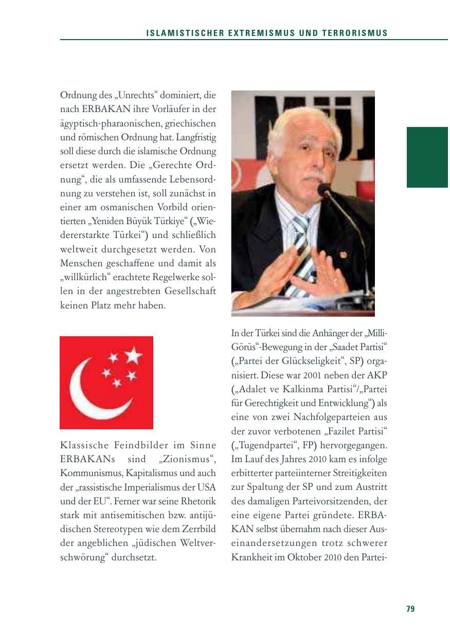 Seite 80 des Verfassungsschutzbericht 2011 Baden-Württemberg