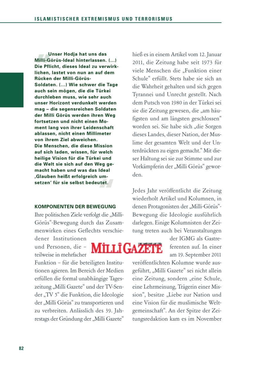 Seite 83 des Verfassungsschutzbericht 2011 Baden-Württemberg