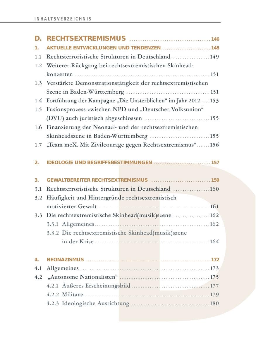 Seite 14 des Verfassungsschutzbericht 2012 Baden-Württemberg