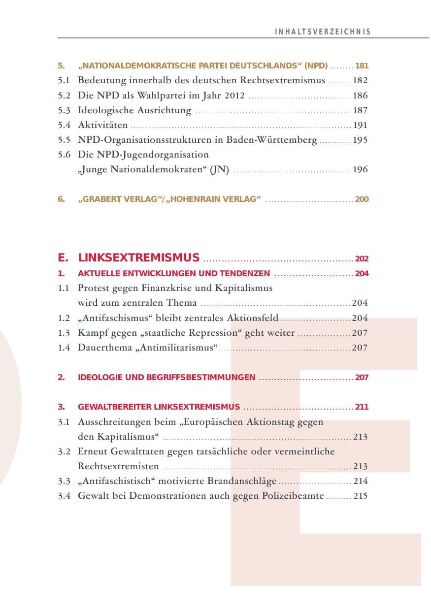Seite 15 des Verfassungsschutzbericht 2012 Baden-Württemberg