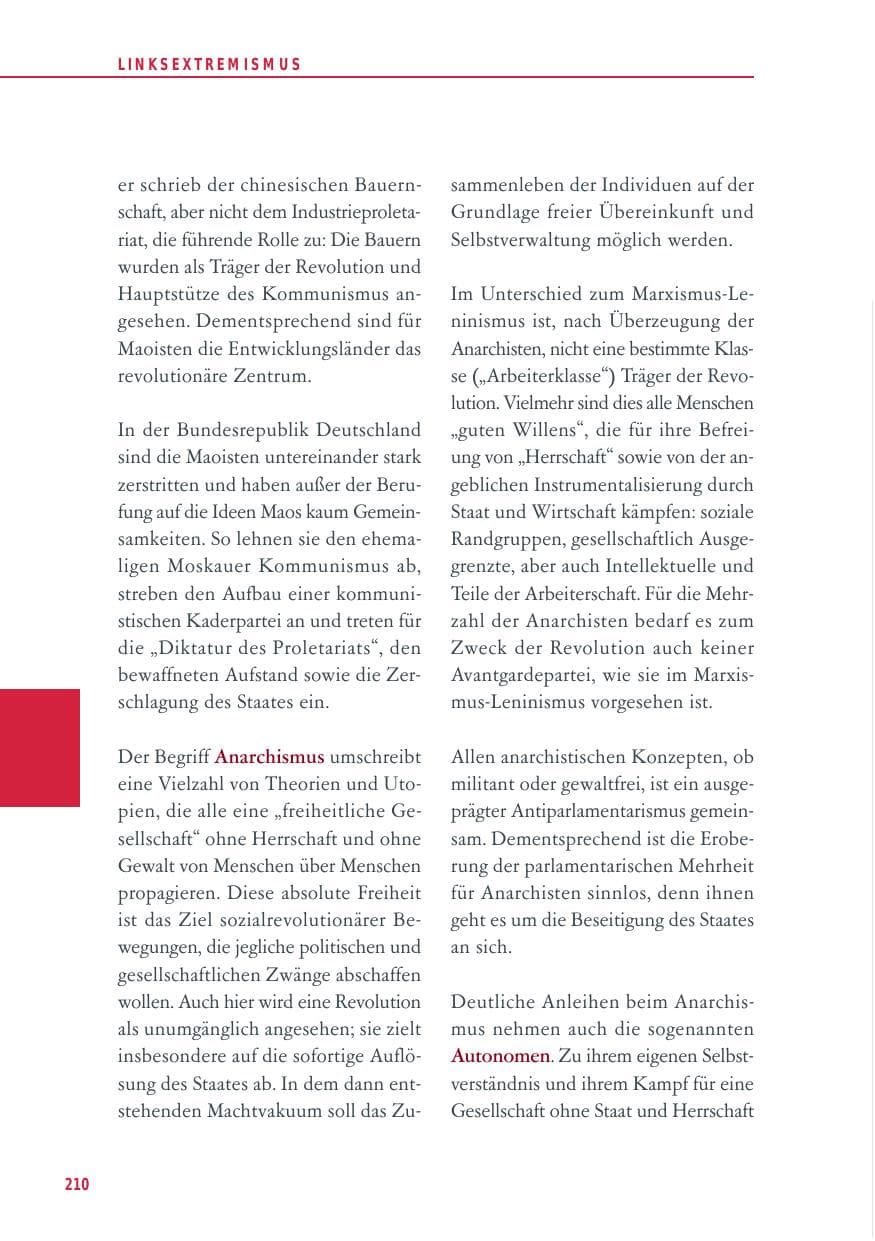 Seite 210 des Verfassungsschutzbericht 2012 Baden-Württemberg