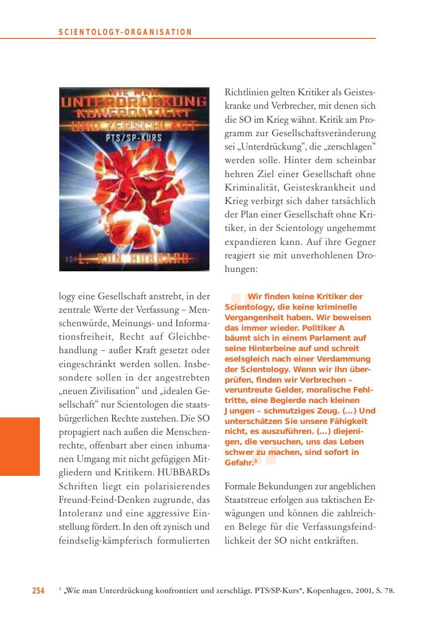 Seite 254 des Verfassungsschutzbericht 2012 Baden-Württemberg