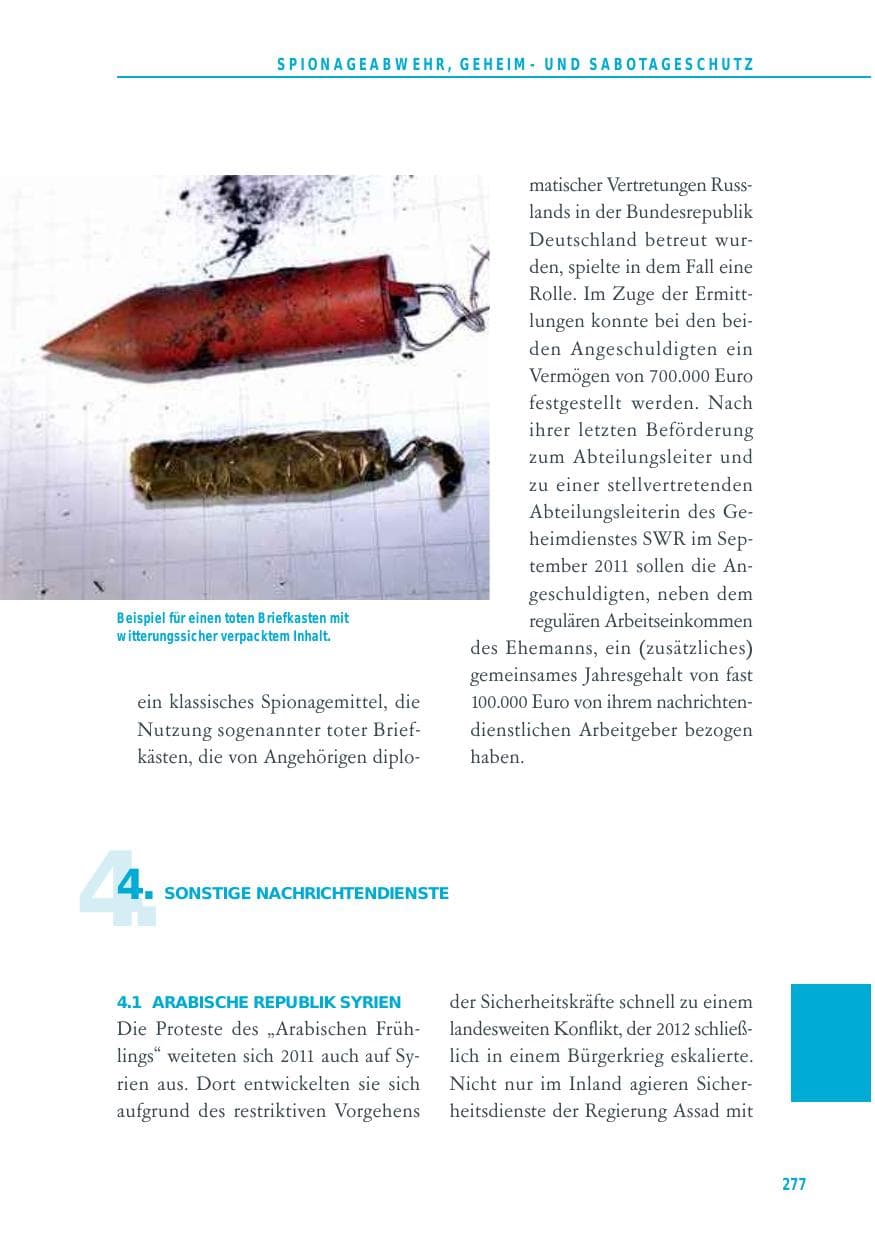Seite 277 des Verfassungsschutzbericht 2012 Baden-Württemberg
