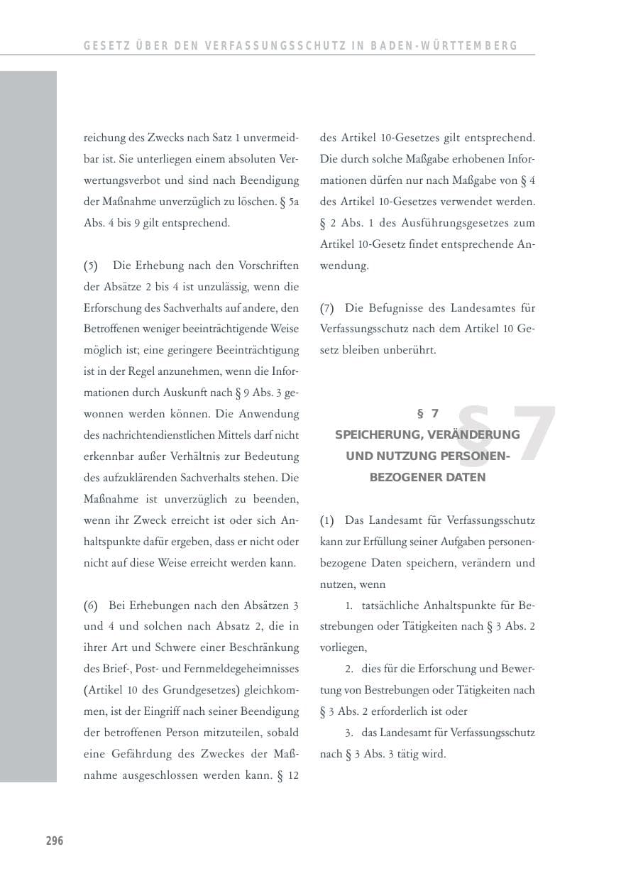 Seite 296 des Verfassungsschutzbericht 2012 Baden-Württemberg
