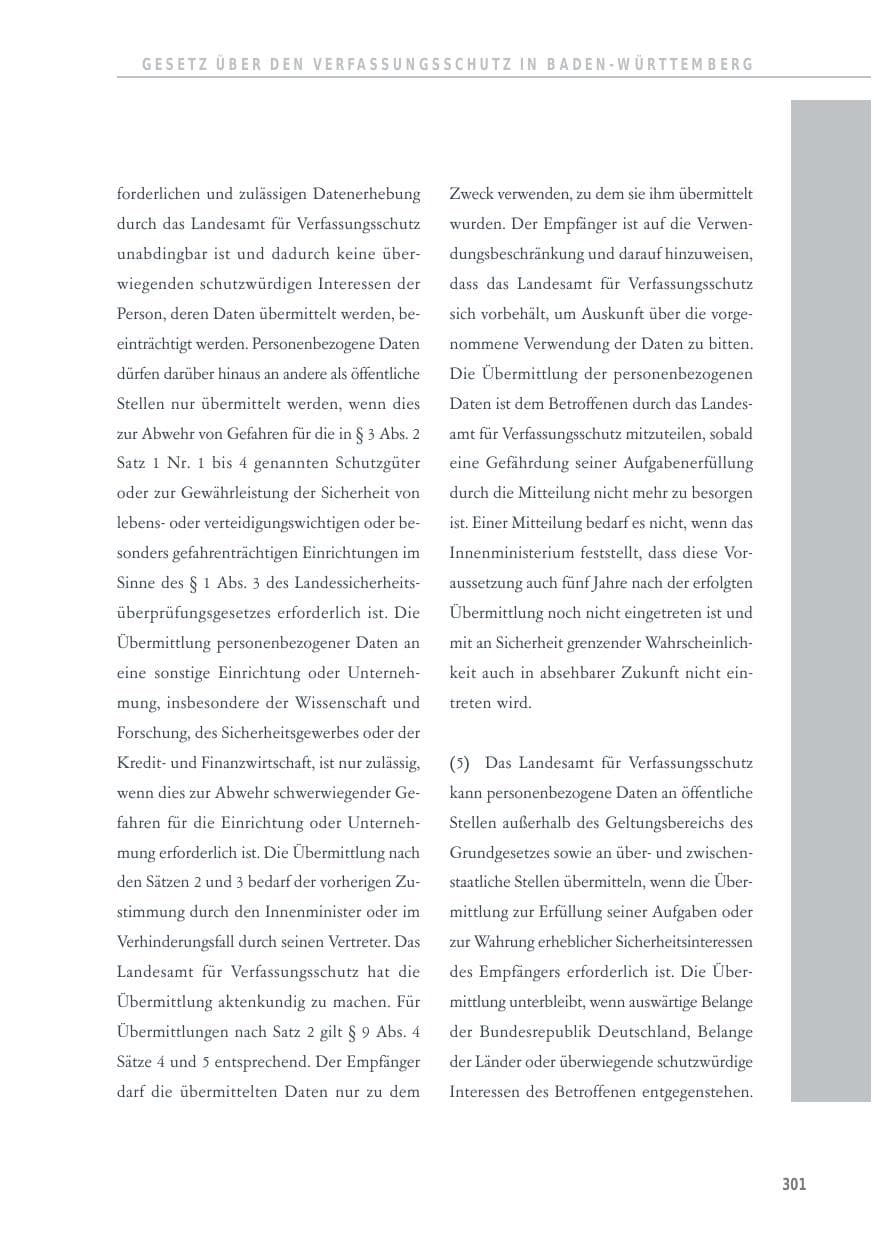 Seite 301 des Verfassungsschutzbericht 2012 Baden-Württemberg