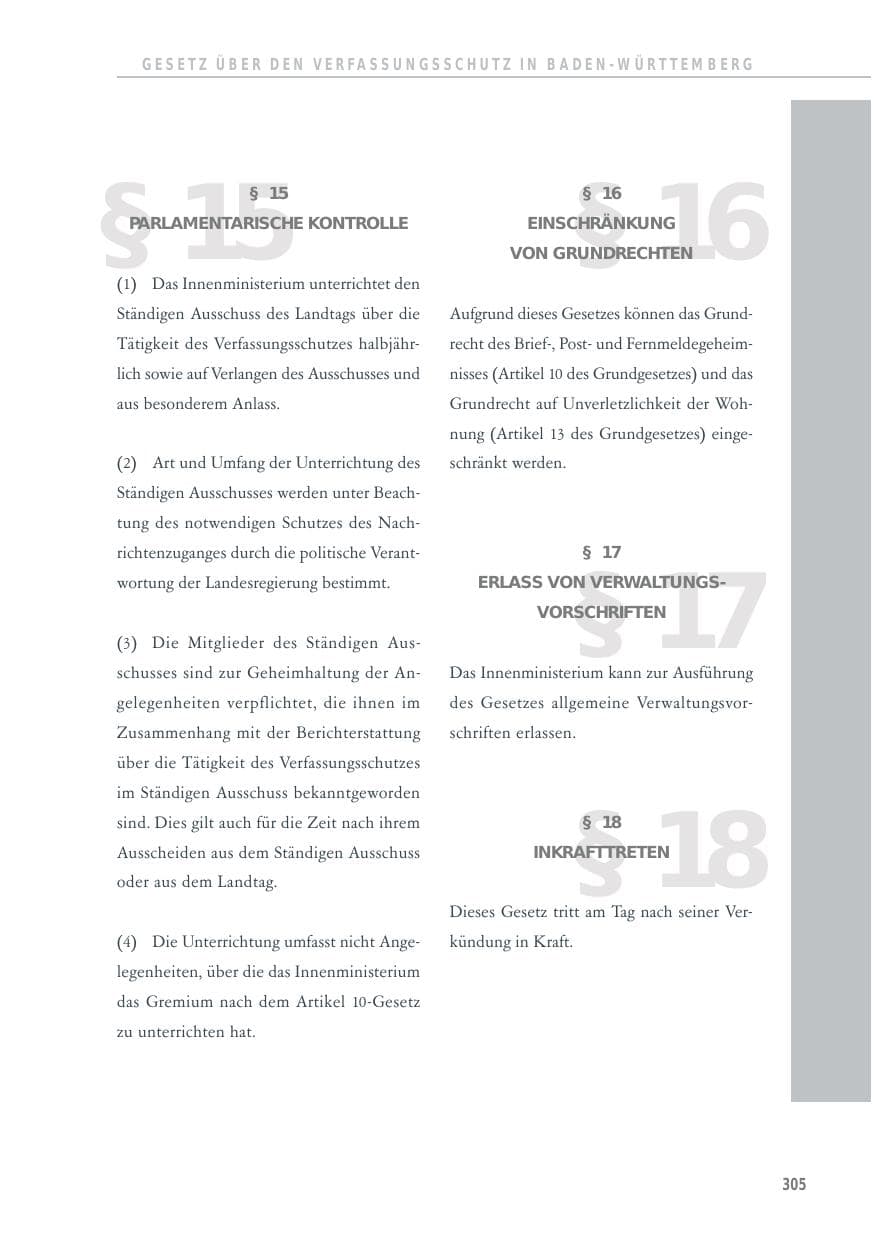 Seite 305 des Verfassungsschutzbericht 2012 Baden-Württemberg