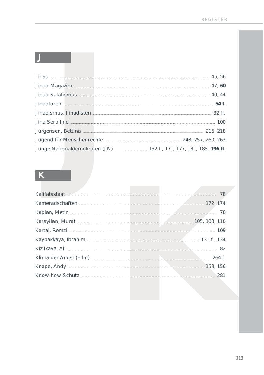 Seite 313 des Verfassungsschutzbericht 2012 Baden-Württemberg