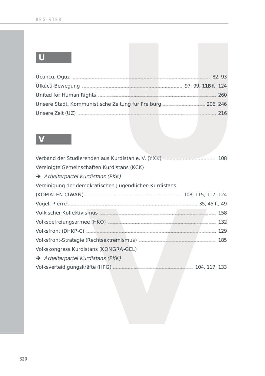 Seite 320 des Verfassungsschutzbericht 2012 Baden-Württemberg