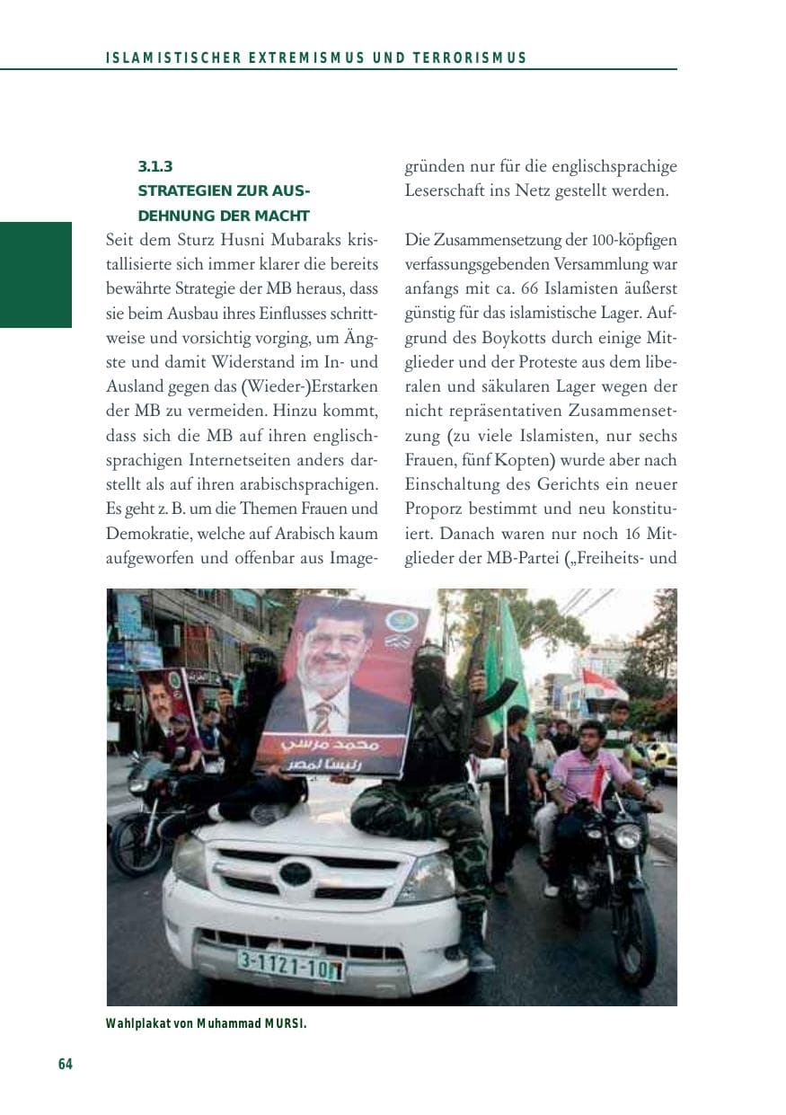 Seite 64 des Verfassungsschutzbericht 2012 Baden-Württemberg