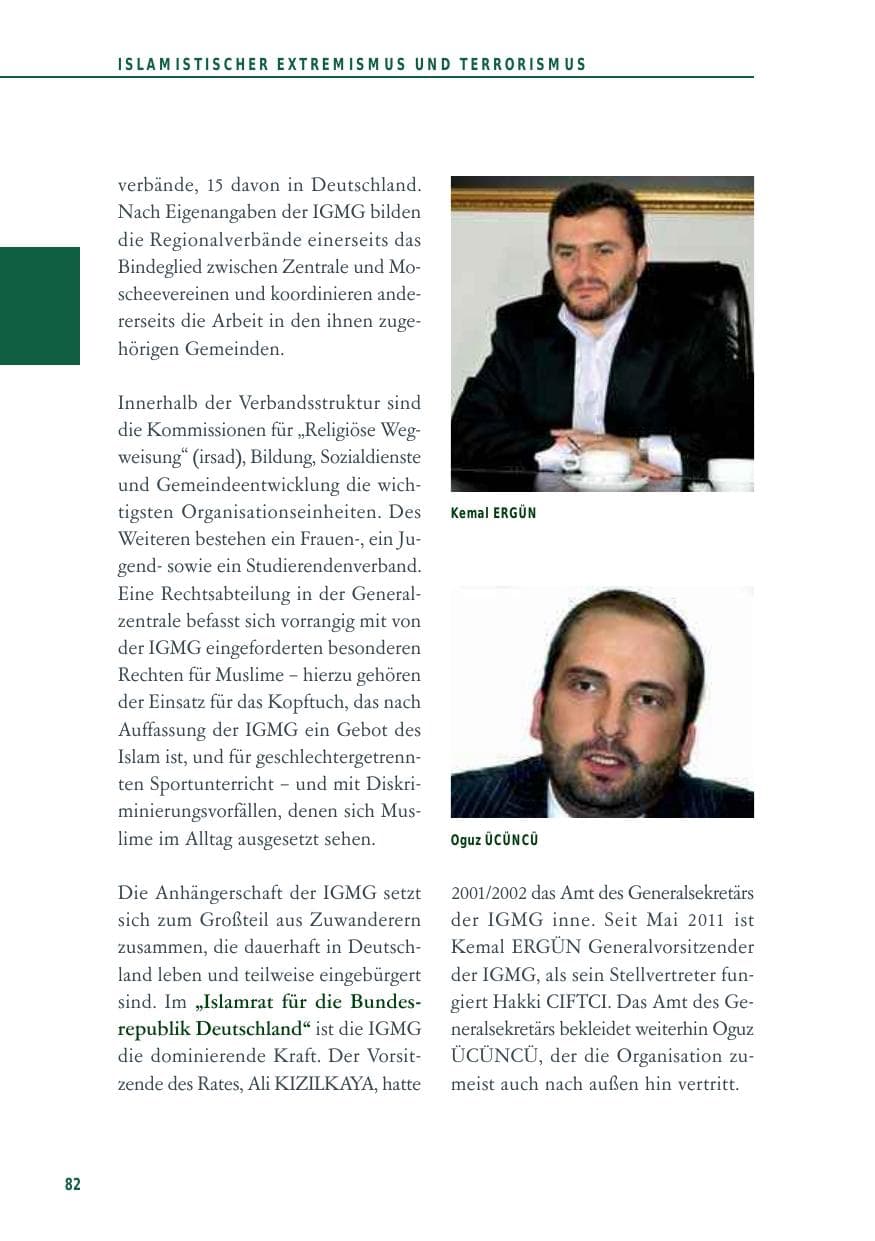Seite 82 des Verfassungsschutzbericht 2012 Baden-Württemberg