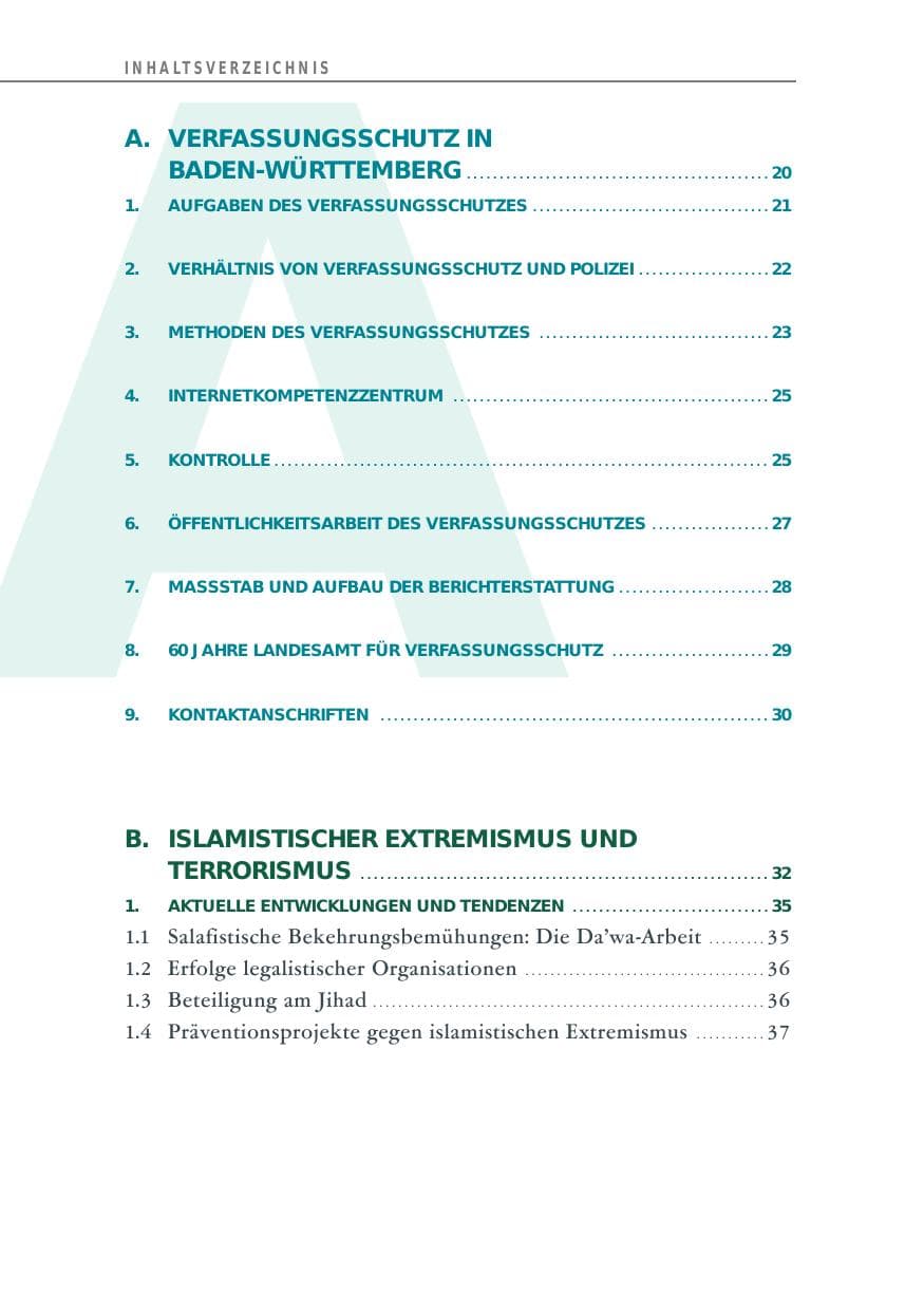 Seite 10 des Verfassungsschutzbericht 2012 Baden-Württemberg