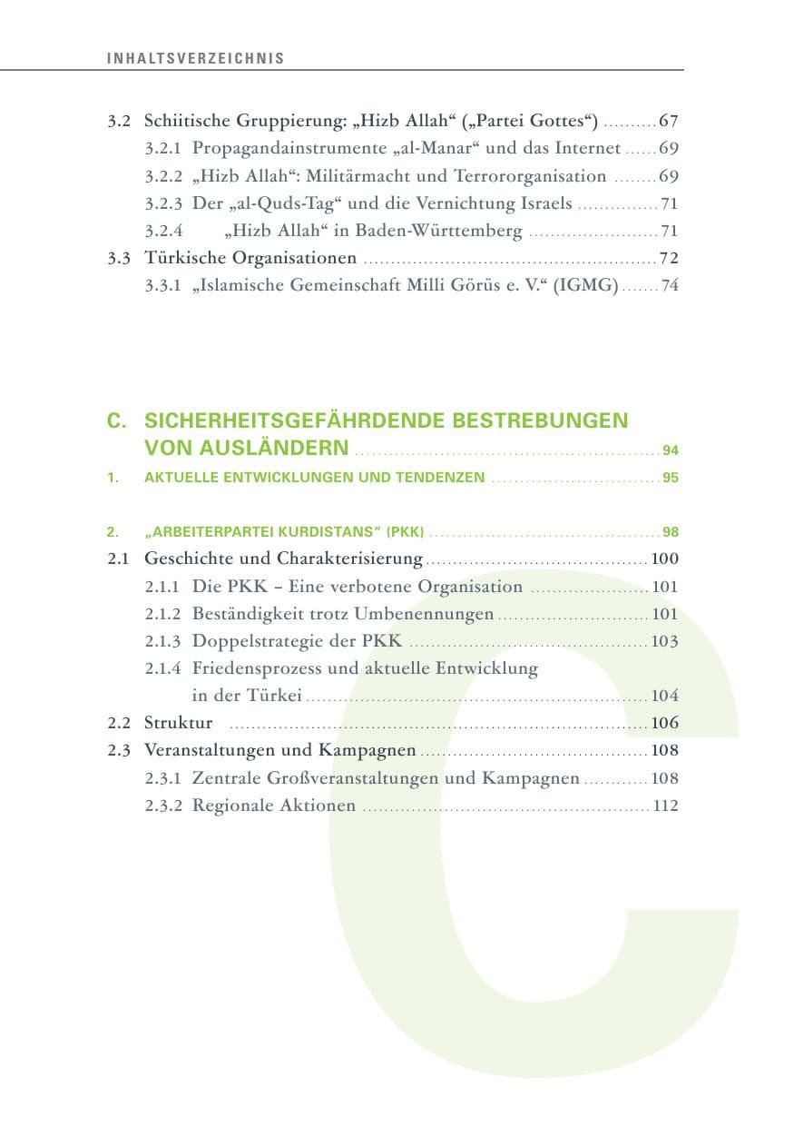 Seite 12 des Verfassungsschutzbericht 2013 Baden-Württemberg