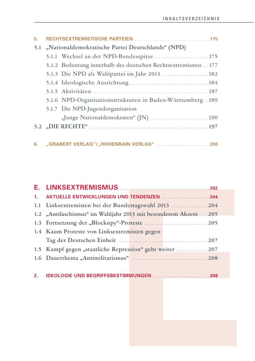 Seite 15 des Verfassungsschutzbericht 2013 Baden-Württemberg