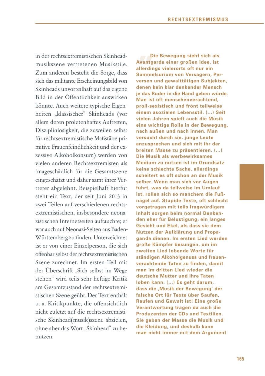 Seite 165 des Verfassungsschutzbericht 2013 Baden-Württemberg