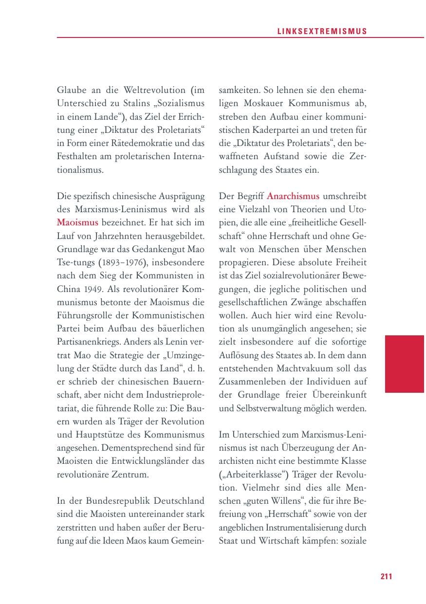 Seite 211 des Verfassungsschutzbericht 2013 Baden-Württemberg