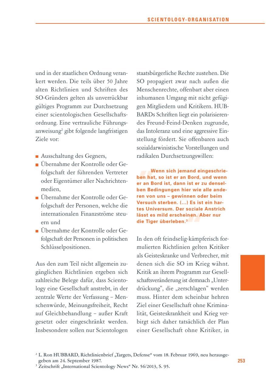 Seite 253 des Verfassungsschutzbericht 2013 Baden-Württemberg