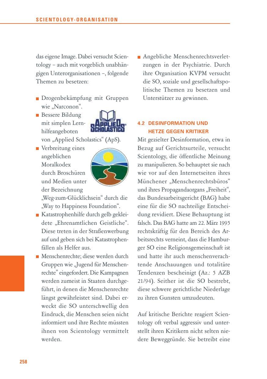Seite 258 des Verfassungsschutzbericht 2013 Baden-Württemberg