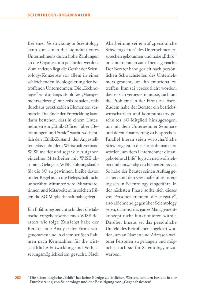 Seite 262 des Verfassungsschutzbericht 2013 Baden-Württemberg
