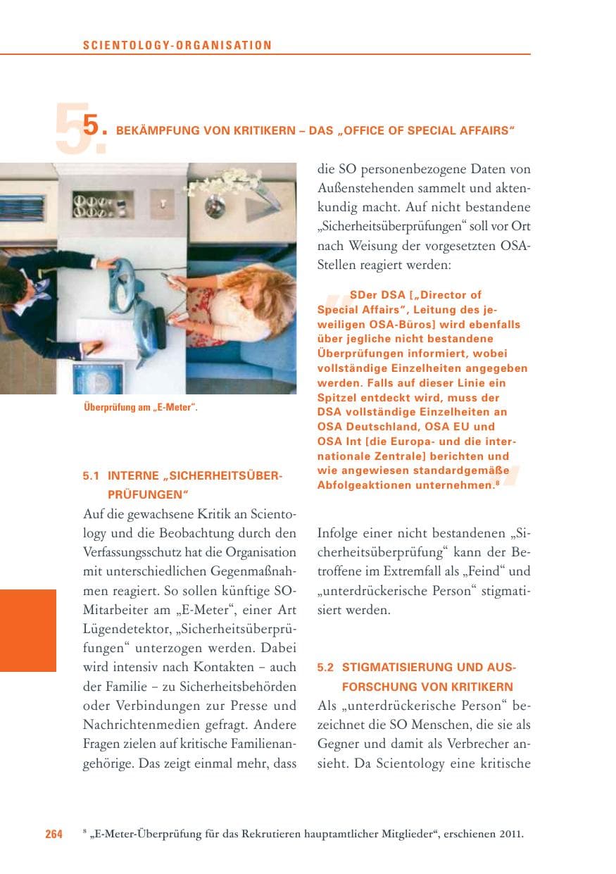 Seite 264 des Verfassungsschutzbericht 2013 Baden-Württemberg