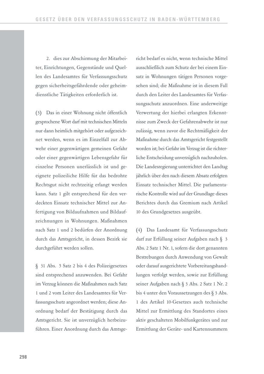 Seite 298 des Verfassungsschutzbericht 2013 Baden-Württemberg