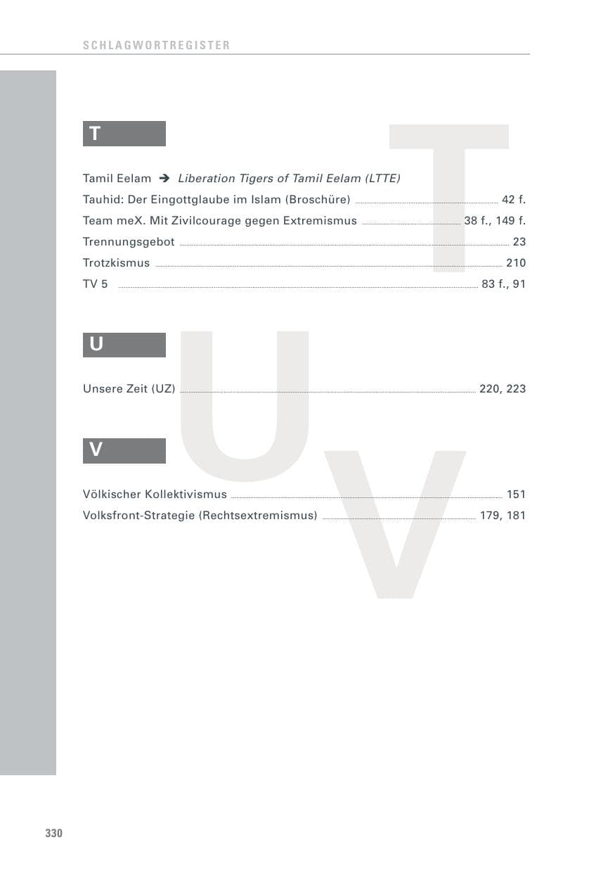 Seite 330 des Verfassungsschutzbericht 2013 Baden-Württemberg