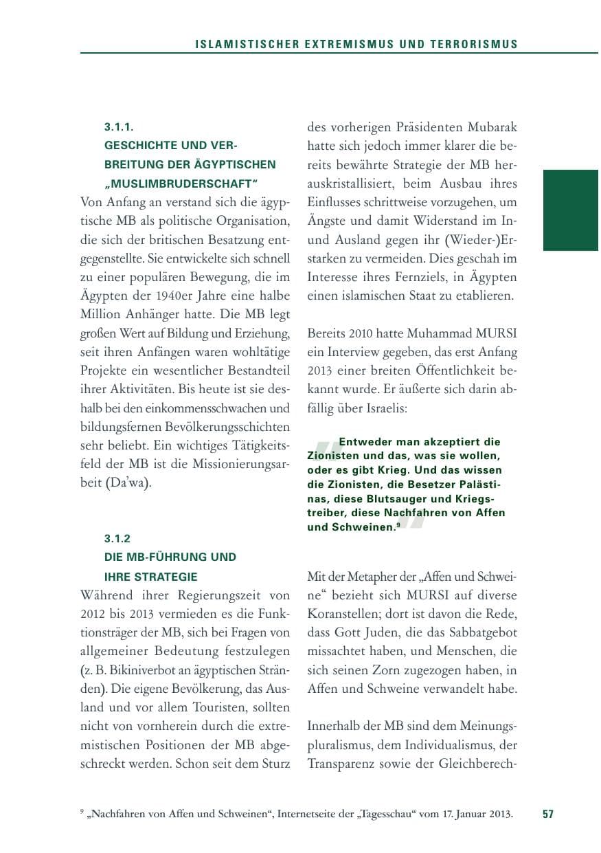 Seite 57 des Verfassungsschutzbericht 2013 Baden-Württemberg
