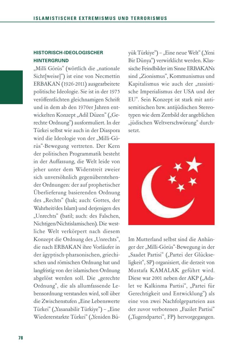 Seite 78 des Verfassungsschutzbericht 2013 Baden-Württemberg