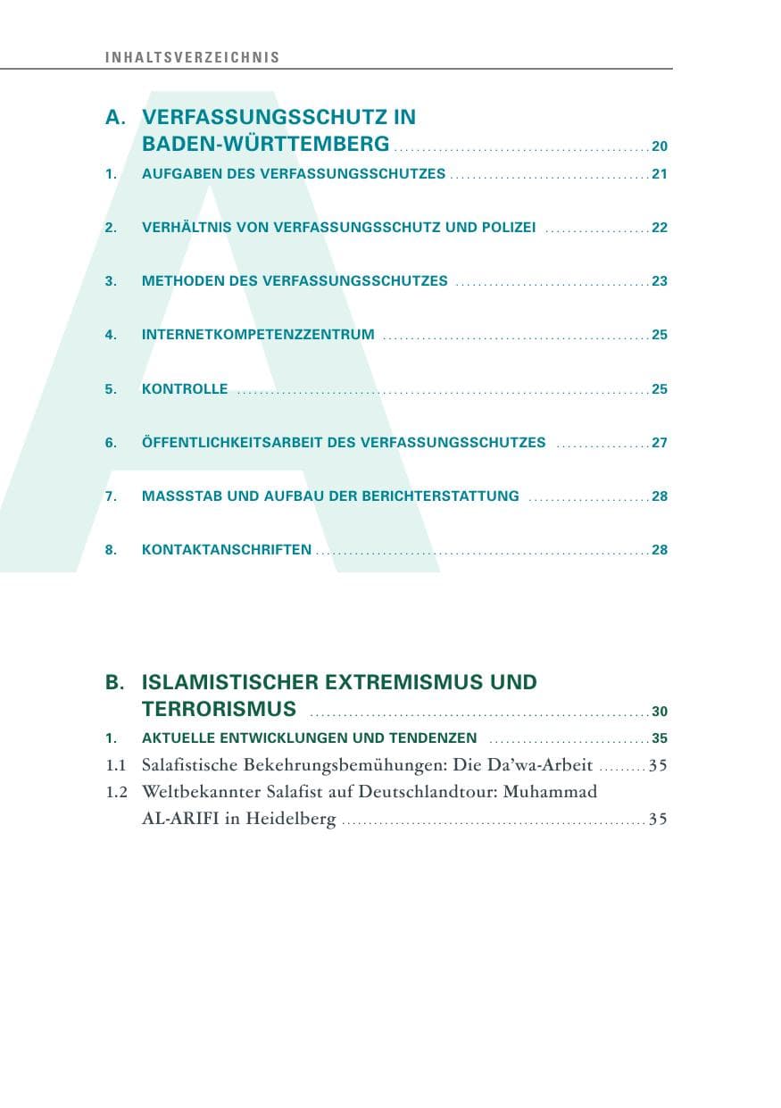 Seite 10 des Verfassungsschutzbericht 2013 Baden-Württemberg