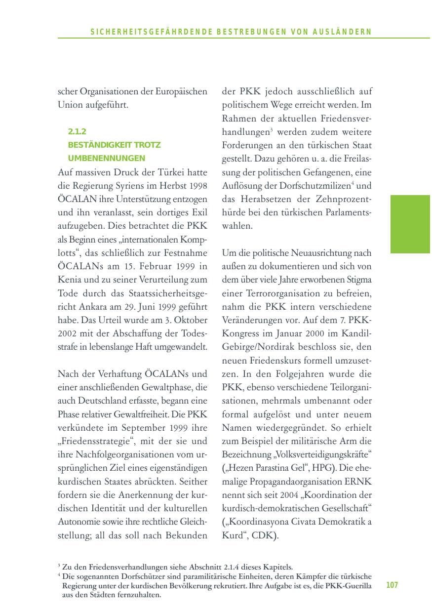 Seite 107 des Verfassungsschutzbericht 2014 Baden-Württemberg