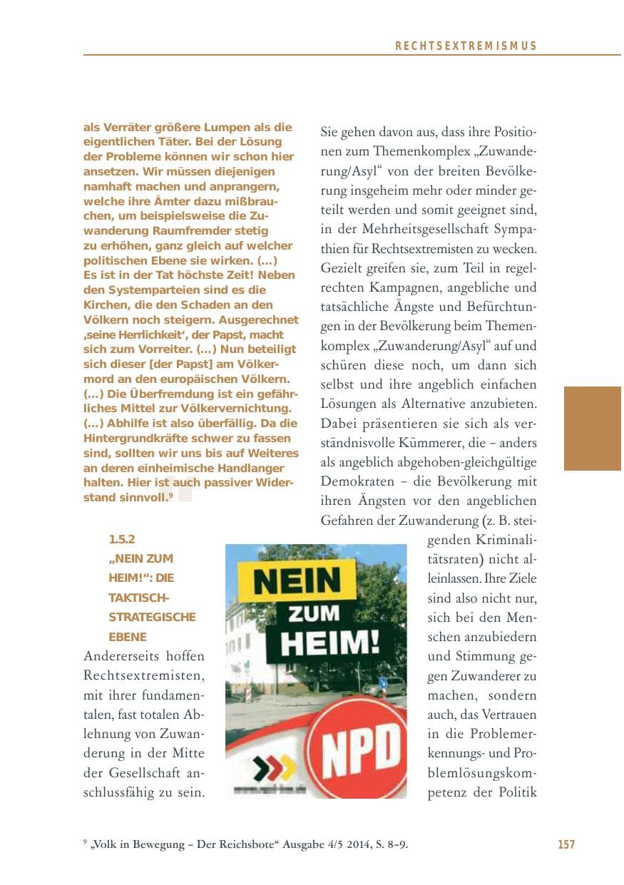 Seite 157 des Verfassungsschutzbericht 2014 Baden-Württemberg