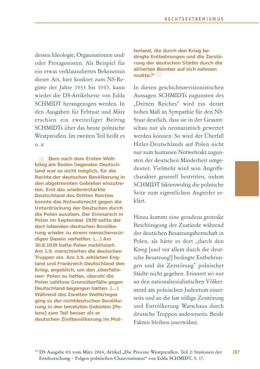 Seite 197 des Verfassungsschutzbericht 2014 Baden-Württemberg