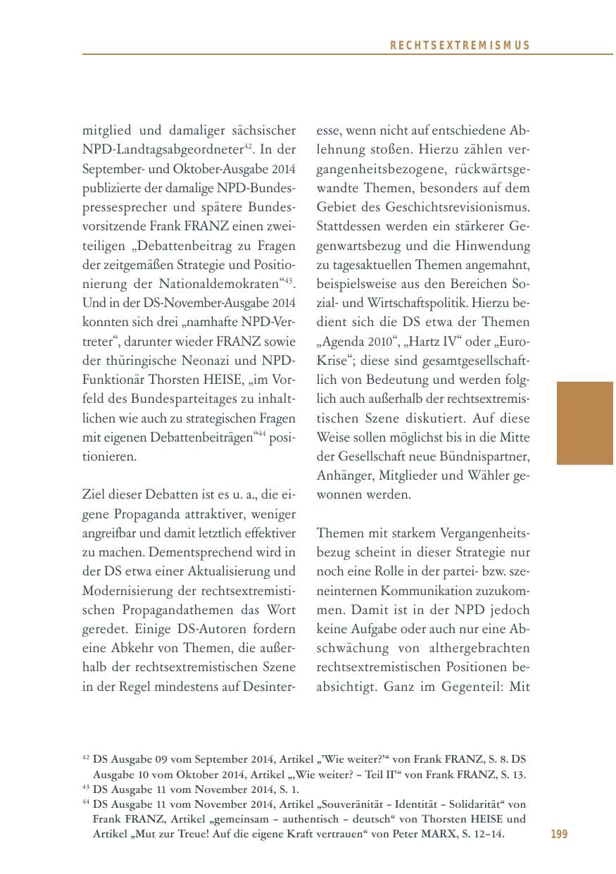 Seite 199 des Verfassungsschutzbericht 2014 Baden-Württemberg