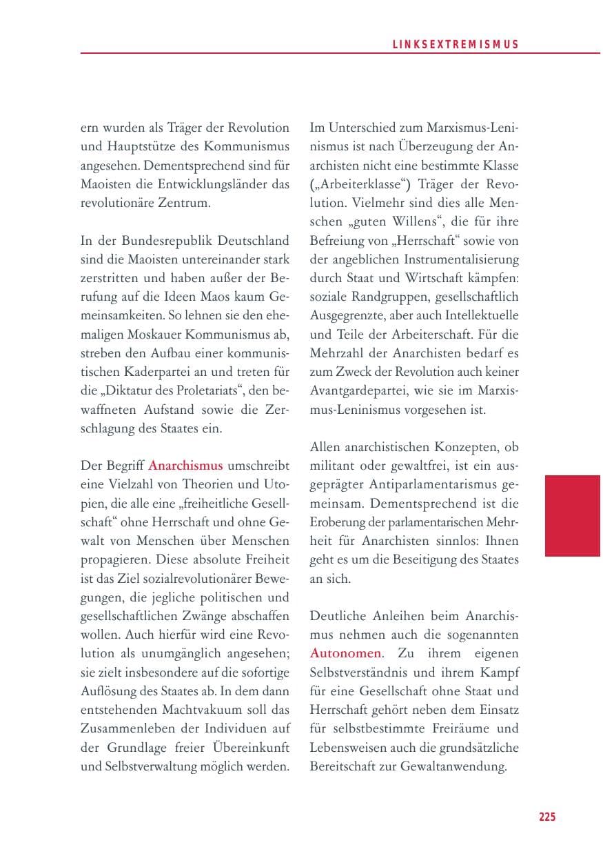 Seite 225 des Verfassungsschutzbericht 2014 Baden-Württemberg