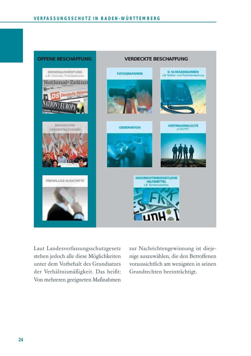 Seite 24 des Verfassungsschutzbericht 2014 Baden-Württemberg