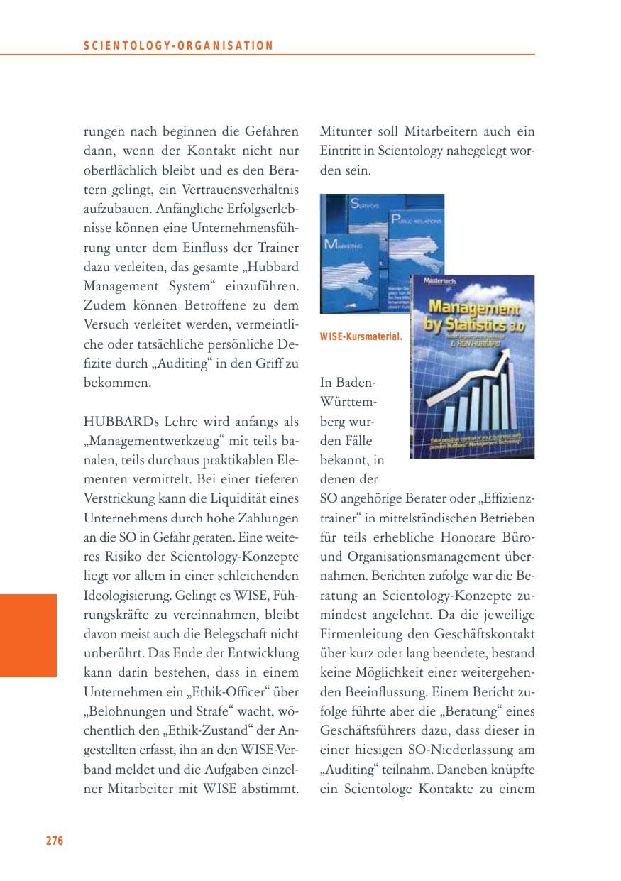 Seite 276 des Verfassungsschutzbericht 2014 Baden-Württemberg