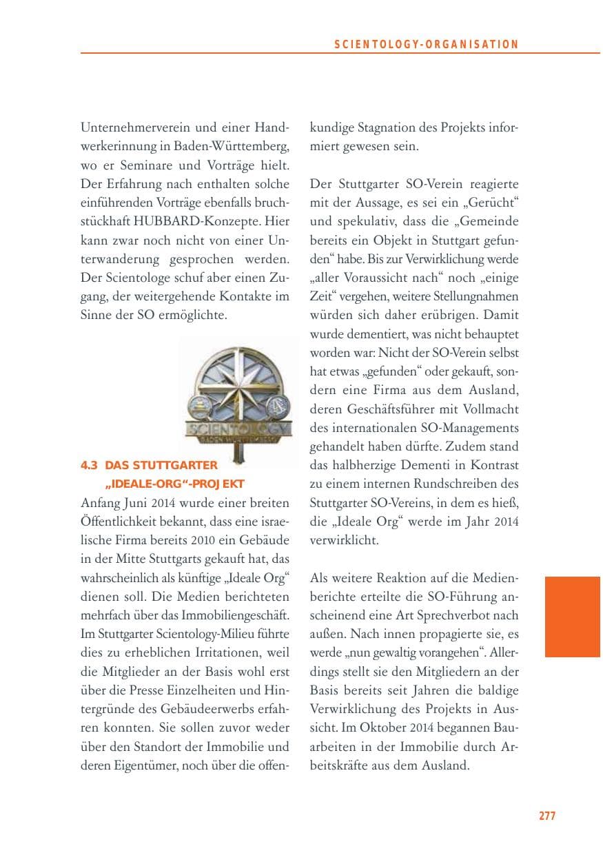 Seite 277 des Verfassungsschutzbericht 2014 Baden-Württemberg