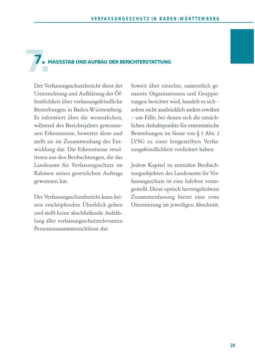 Seite 29 des Verfassungsschutzbericht 2014 Baden-Württemberg