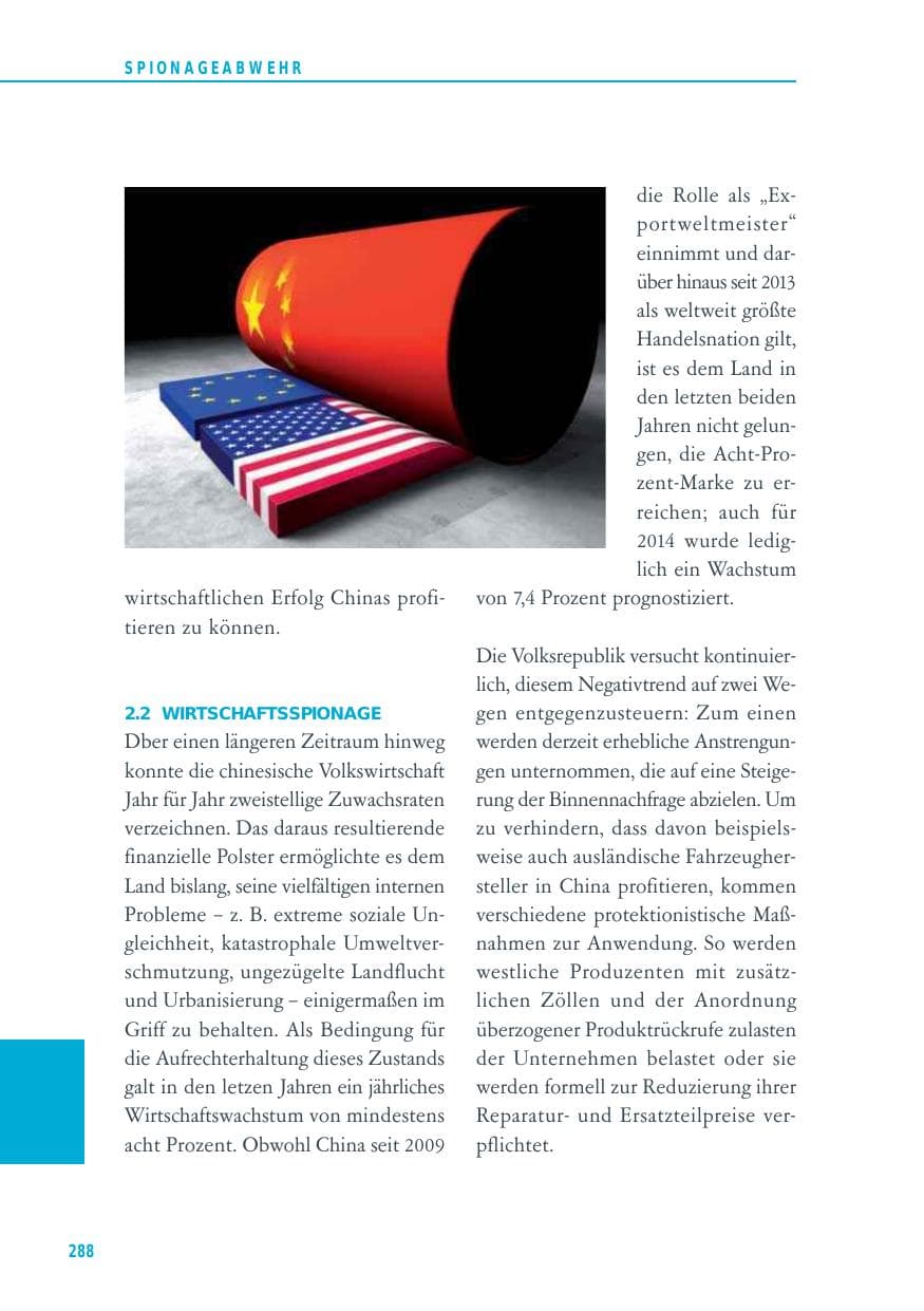 Seite 288 des Verfassungsschutzbericht 2014 Baden-Württemberg
